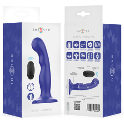 Intense - Shorty Vibrateur Avec Ventouse Télécommande Bleue